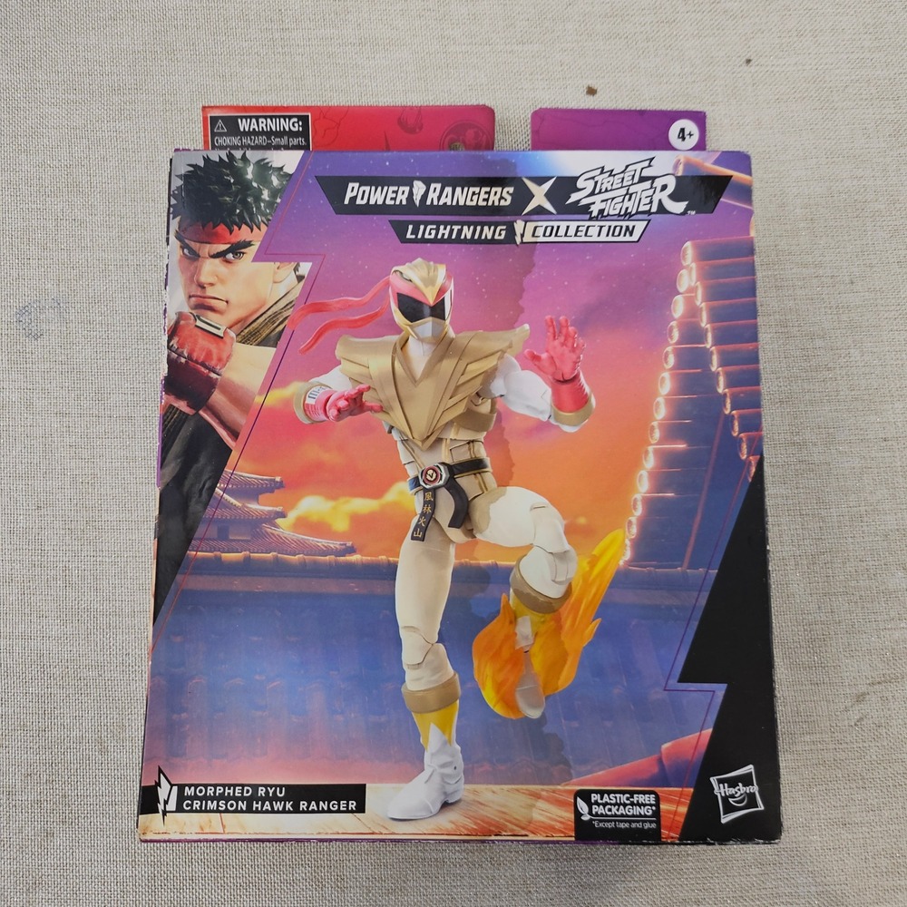 Hasbro Power Rangers Street Fighter Morphed Ryu Crimson Hawk Ranger 6in New